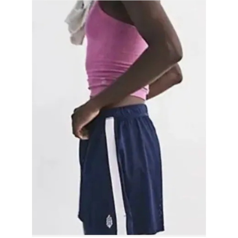 FP Movement Venice Mesh Shorts, Navy and White Stripe, Size S